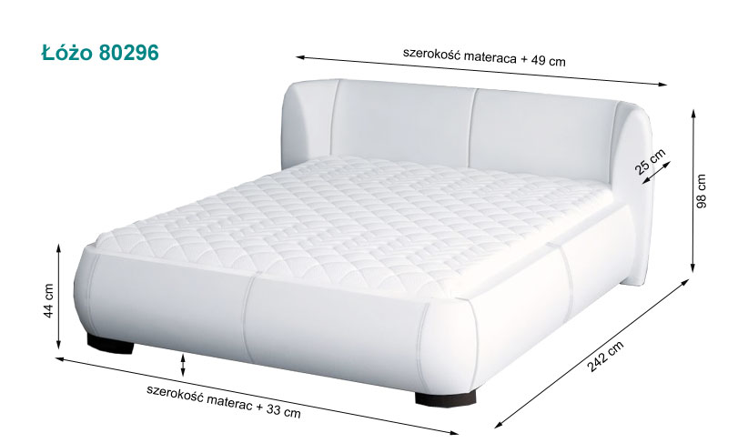 80296 łózko tapicerowane tkaniną